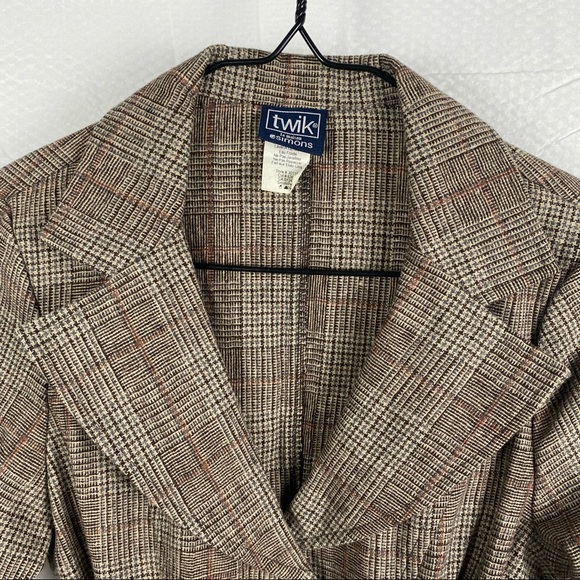 Twik Simons Canada Brown Long Sleeve Wool Button Down Blazer Size S Petite - Picture 10 of 15